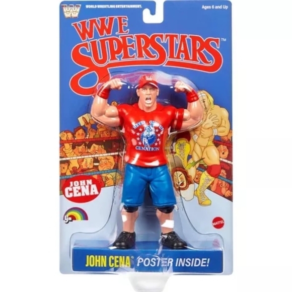 WWE LJN John Cena Action Figure 🔥 NEW 🏆 WWF Wrestling Retro